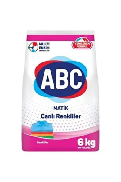 ABC TOZ DETERJAN RENKLİ 6 KG1*1