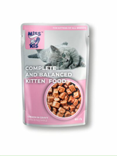 MİSS KİS YAVRU KEDİ MAMASI 80 GR TAVUK ETLİ 1*24